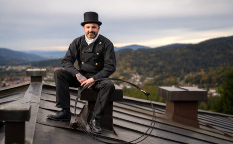 Business Fotografie mit Kaminkehrer Thomas Schäfer